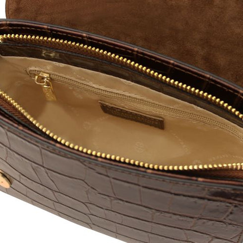 Croque - Croc print leather handbag